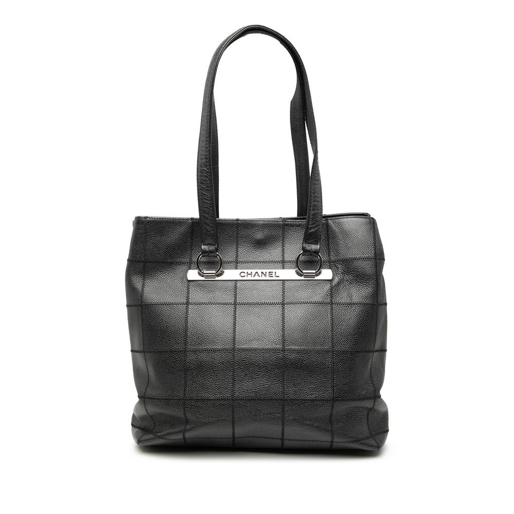 Pre-Loved Chanel Choco Bar Caviar Tote - Picture 1 of 7